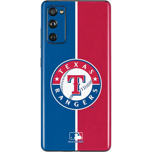 MLB Texas Rangers Split Galaxy S20 Fan Edition Skin