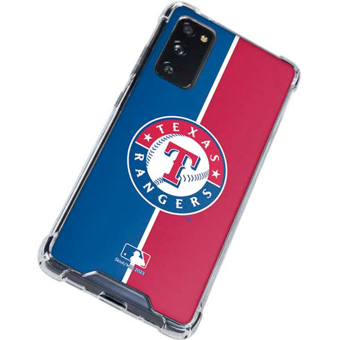 MLB Texas Rangers Split Galaxy S20 FE Clear Case