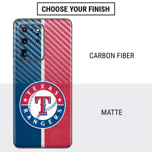 MLB Texas Rangers Split Galaxy S20 Ultra 5G Skin