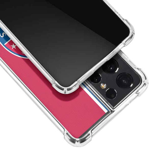 MLB Texas Rangers Split Galaxy S21 Ultra 5G Clear Case