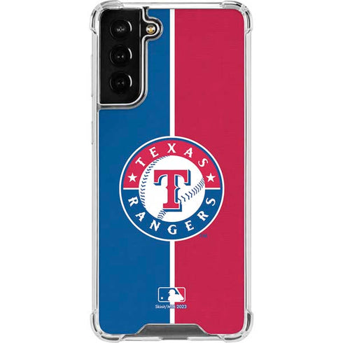 MLB Texas Rangers Split Galaxy S22 Plus Clear Case
