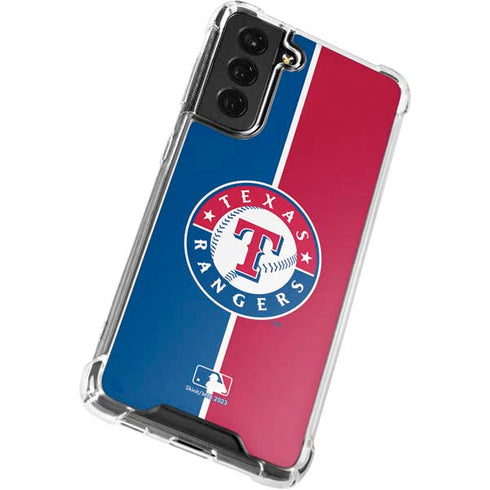 MLB Texas Rangers Split Galaxy S22 Plus Clear Case