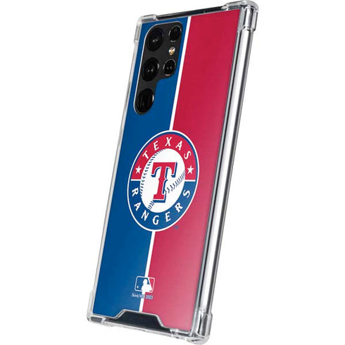 MLB Texas Rangers Split Galaxy S22 Ultra Clear Case