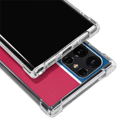 MLB Texas Rangers Split Galaxy S22 Ultra Clear Case