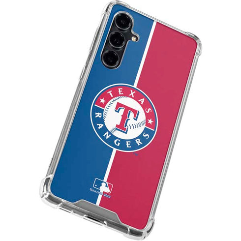 MLB Texas Rangers Split Galaxy S23 FE Clear Case