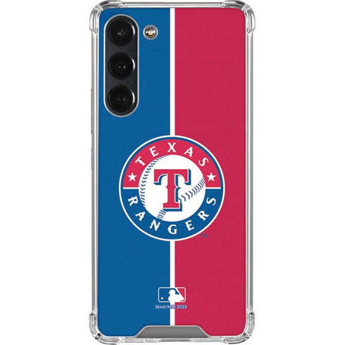 MLB Texas Rangers Split Galaxy S23 Plus Clear Case