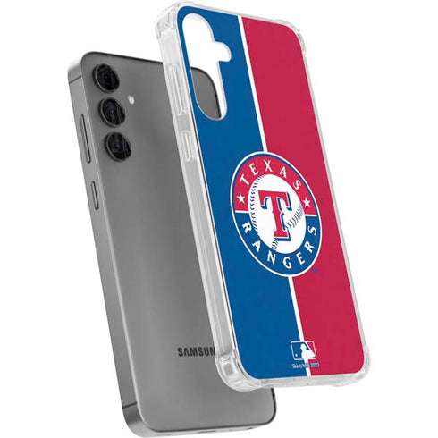 MLB Texas Rangers Split Galaxy S24 Plus Clear Case