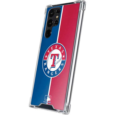 MLB Texas Rangers Split Galaxy S24 Ultra Clear Case