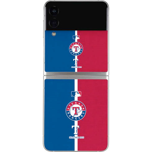 MLB Texas Rangers Split Galaxy Z Flip3 5G Skin