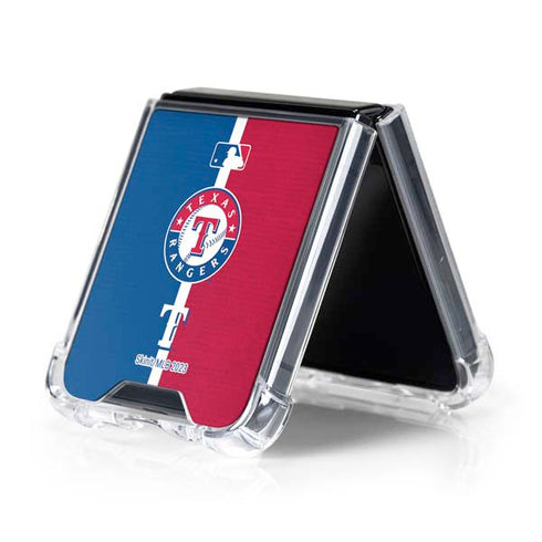 MLB Texas Rangers Split Galaxy Z Flip5 5G Clear Case