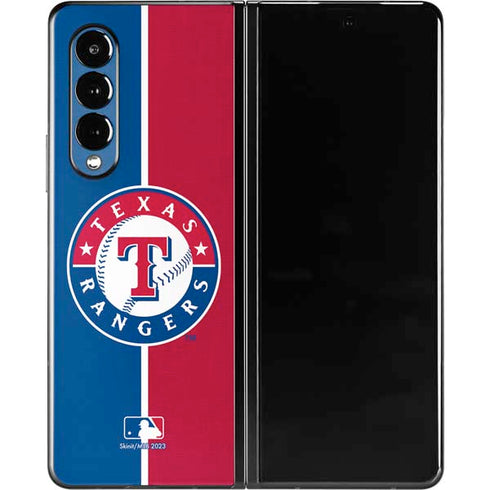MLB Texas Rangers Split Galaxy Z Fold3 5G Skin