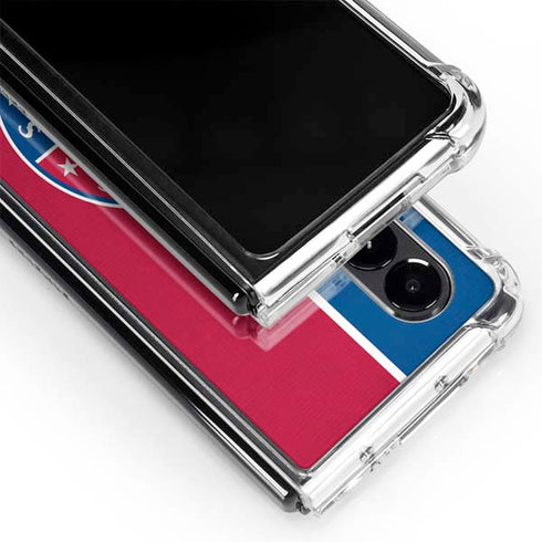 MLB Texas Rangers Split Galaxy Z Fold4 5G Clear Case