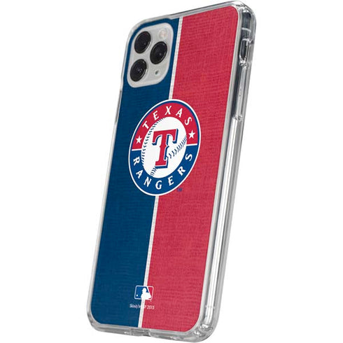 MLB Texas Rangers Split iPhone 11 Pro Clear Case