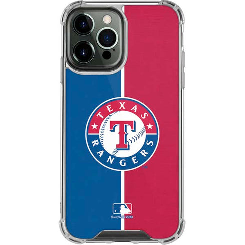 MLB Texas Rangers Split iPhone 13 Pro Max Clear Case