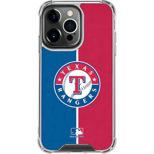 MLB Texas Rangers Split iPhone 15 Pro Clear Case