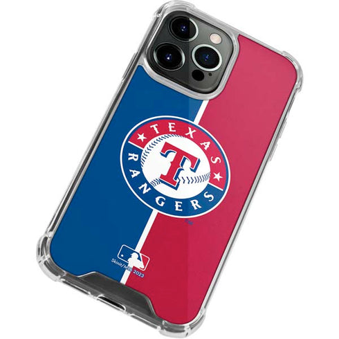 MLB Texas Rangers Split iPhone 15 Pro Clear Case
