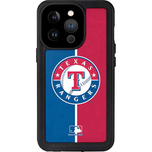 MLB Texas Rangers Split iPhone 14 Pro Waterproof Case