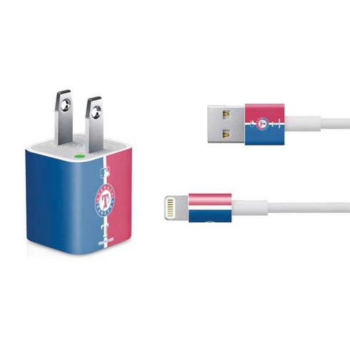 MLB Texas Rangers Split iPhone Charger (5W USB) Skin