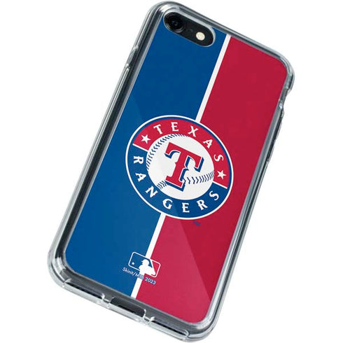 MLB Texas Rangers Split iPhone SE (2nd & 3rd Gen) Clear Case