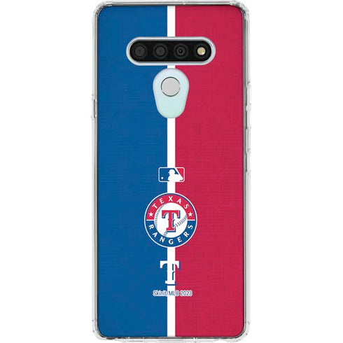 MLB Texas Rangers Split LG Stylo 6 Clear Case