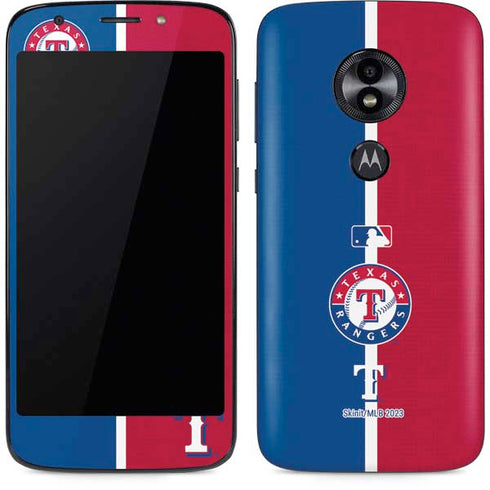 MLB Texas Rangers Split Moto E5 Play Skin