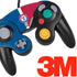 MLB Texas Rangers Split Nintendo GameCube Controller Skin