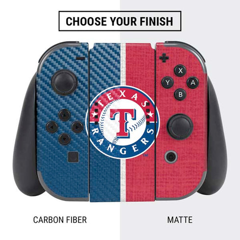 MLB Texas Rangers Split Nintendo Switch Bundle Skin