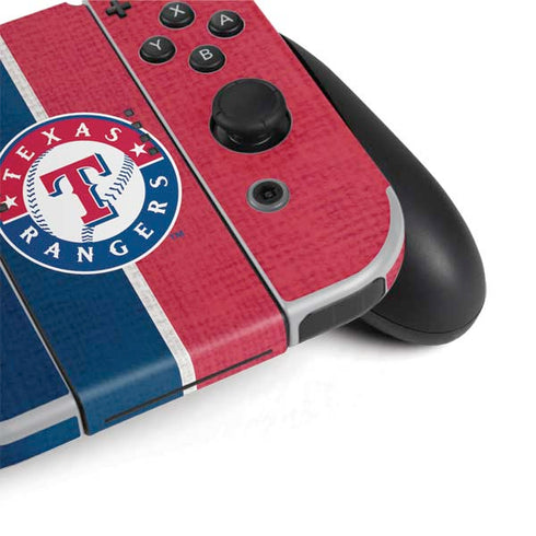 MLB Texas Rangers Split Nintendo Switch OLED (2021) Skin