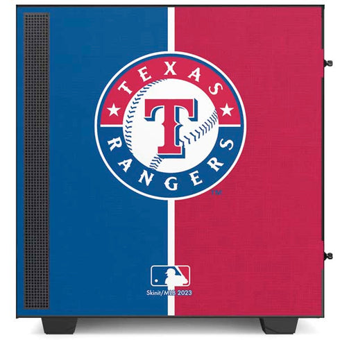 MLB Texas Rangers Split NZXT H510 Compact ATX Mid-Tower Case Skin