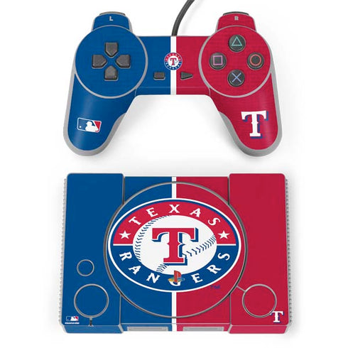 MLB Texas Rangers Split PlayStation Classic Bundle Skin