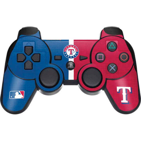 MLB Texas Rangers Split PS3 Dual Shock wireless controller Skin