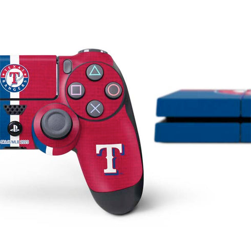 MLB Texas Rangers Split PS4 Console and Controller Bundle Skin