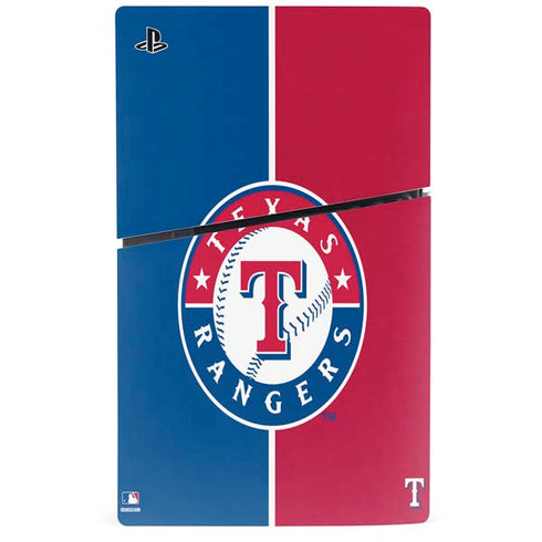 MLB Texas Rangers Split PS5 Slim Digital Edition Console Skin