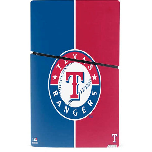MLB Texas Rangers Split PS5 Slim Digital Edition Console Skin