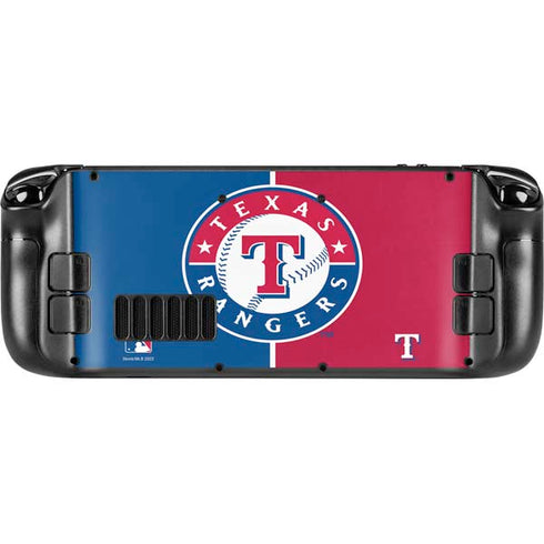 MLB Texas Rangers Split Steam Deck Handheld Gaming Computer Skin