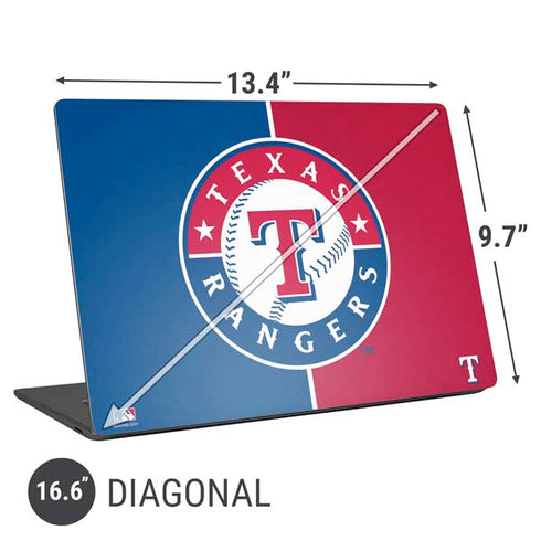MLB Texas Rangers Split Universal Laptop 16.6in (13.4 x 9.7in) Skin