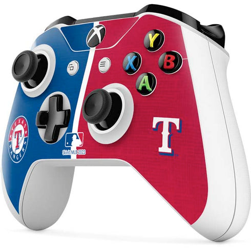 MLB Texas Rangers Split Xbox One S Controller Skin
