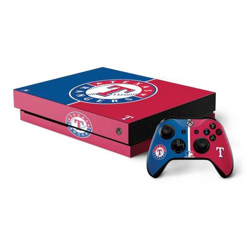 MLB Texas Rangers Split Xbox One X Bundle Skin