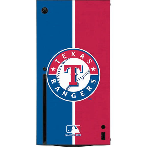 MLB Texas Rangers Split Xbox Series X Console Skin
