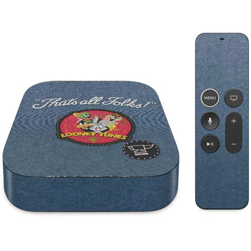 Looney Tunes Thats All Folks Patch Apple TV Skin