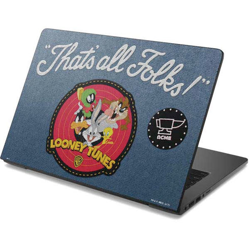 Looney Tunes Thats All Folks Patch Dell Chromebook Skin