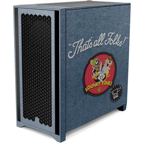 Looney Tunes Thats All Folks Patch Corsair 4000D Tempered Glass Mid-Tower ATX Case Skin