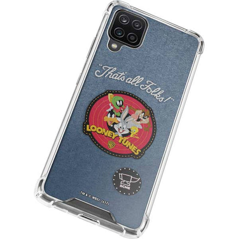 Looney Tunes Thats All Folks Patch Galaxy A12 Clear Case
