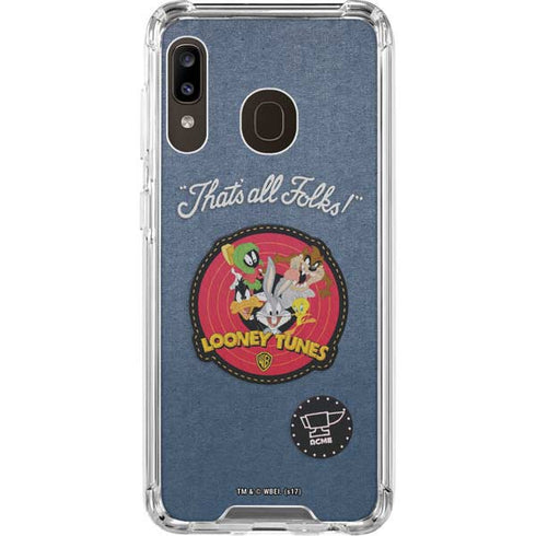 Looney Tunes Thats All Folks Patch Galaxy A30 Clear Case