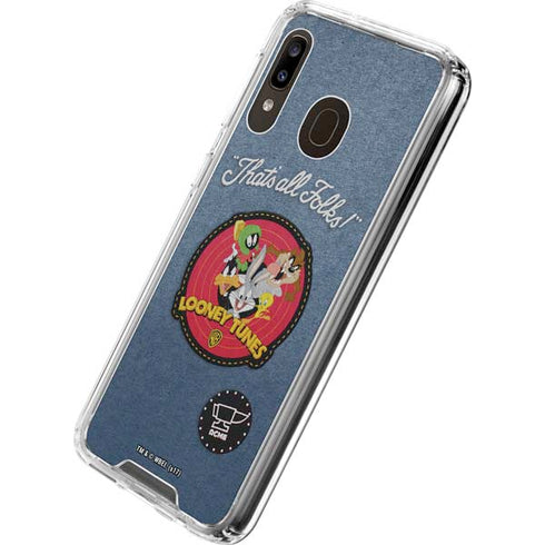 Looney Tunes Thats All Folks Patch Galaxy A30 Clear Case
