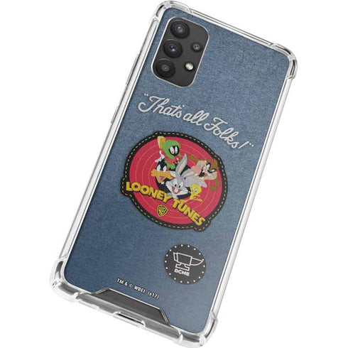 Looney Tunes Thats All Folks Patch Galaxy A32 5G Clear Case