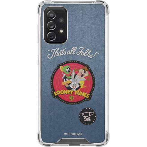 Looney Tunes Thats All Folks Patch Galaxy A72 5G Clear Case