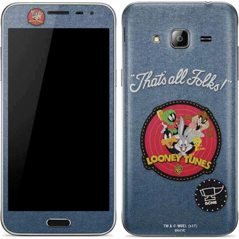 Looney Tunes Thats All Folks Patch Galaxy J3 Skin