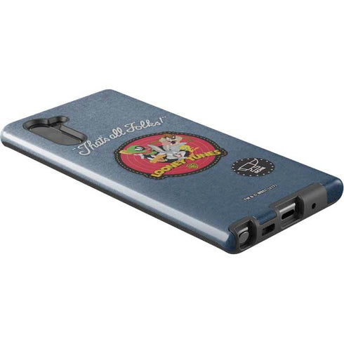 Looney Tunes Thats All Folks Patch Galaxy Note 10 Pro Case
