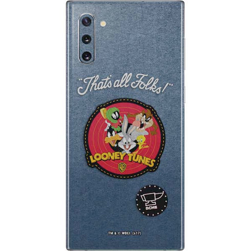 Looney Tunes Thats All Folks Patch Galaxy Note 10 Skin